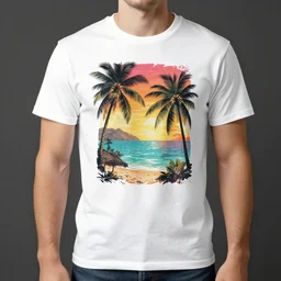 hawaiian t - shirt design for men