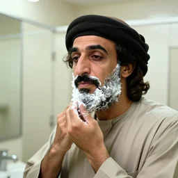 osama bin laden shaving off his beard in a macdonalds washroom