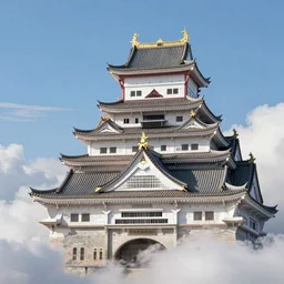 close up of beautiful kawaii castle in the clouds, anime, detailed anime, realistic anime, manga anime, chibi anime, detailed, highly detailed, hd, 4 k, sharp, clear, high res, high quality, cinematic, 2 point studio lighting,