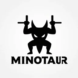 minotaur logo for a luxury gym equipment company