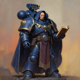 painting of jesse pinkman as a cloaked tech priest holding a book, adeptus mechanicus, cybernetic enhancements attached to his body, zdzislaw beksinski, lewis jones, dariusz zawadzki, wayne barlow, warhammer 4 0 k, cold hue's, warm tone gradient background, concept art, digital painting