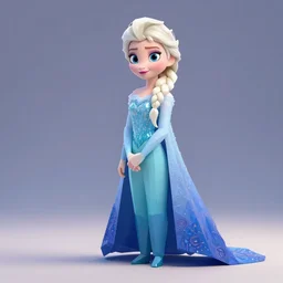 3 d low poly elsa frozen