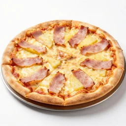 pizza with ham pineapple and chesse profesional commercial photo shot 4 k