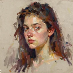 spontaneous palette knife romantic portrait, beautiful juicy brush strokes, by Richard schmid and Sargent, trending on cgsociety, expressionism, unfinished painting, linen canvas