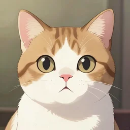 anime styled cat, portrait