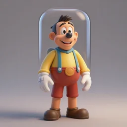 old walt disney action figure, well lit 3 d render, unreal engine, octane, 4 k, trending on artstation
