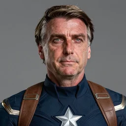 A still of Jair Messias Bolsonaro as Captain America on Avengers Endgame, award winning photo, unreal engine, highly detailed features