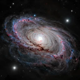 a photograph galaxies and nebulas by the james webb telescope, star shining in space, highly detailed, sharp focus, cinematic, hyperrealism, photorealistic