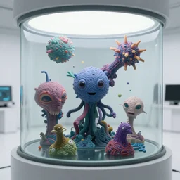 animation of some weird hardcore procedural alien shit going on in a glass chamber in a white observation room, shakey cam, erratic zoom, make it cool, hd, 1 5 seconds, 4 k
