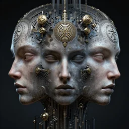 nephelim, highly detailed faces, magick, technology, sigils, circuitry, rutkowski,
