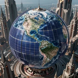 earth completely covered in solar panels, futuristic, gothic, sci - fi, meat machine, brutalism, hyperdetailed, seen from obove, cinematic, kinemacolor, massive, artstation, ultra wide, 8 k