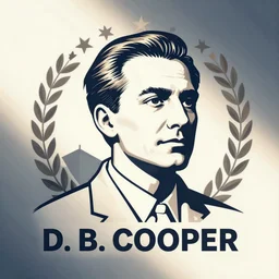 D. B. Cooper, intricate vector clipart