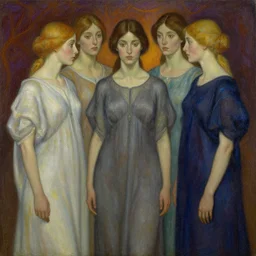 a painting of women in the style of alan lee