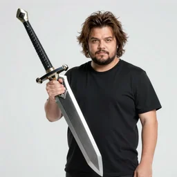 jack black holding a ffvii buster sword