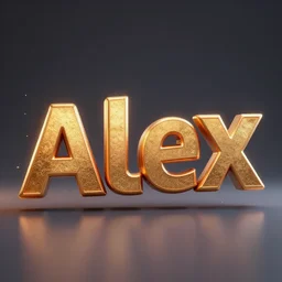 the word alex, high octane 3 d render, blender, well lit, 8 k, detailed, particles