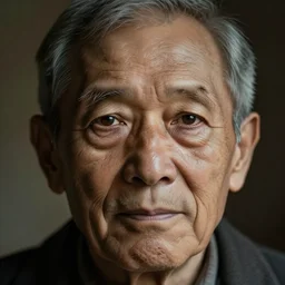 poignant portrait of an old remembering his past, the years weigh heavily on his eyes, nostalgia, melancholy