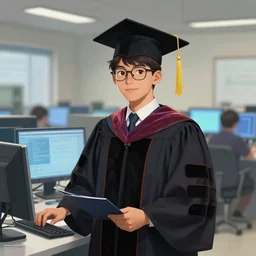 indonesian student graduated as phd in computer engineering in korean university. highly detailed, digital painting, concept art, smooth, sharp focus, illustration, art by greg rutkowski