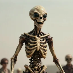 historical photo 1 9 7 0 s of humanoid with crooked teeth, black eyes, gaping mouth, skeleton like, alien looking, skull like, big forehead, horrifying, killer, creepy, dead, monster, tall, skinny, open mouth, deathly