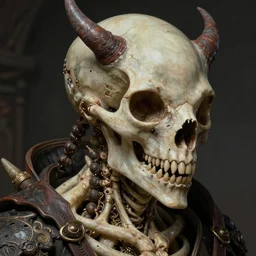 vivid, trending on artstation, 8 k, tom bagshaw, rococo, hyper realism, cinematic lighting, james jean, octane render, sharp focus, hyper detailed, ultra detailed, highly detailed, a portrait of a alien creature skull devil animal illustrated by miyazaki by karol bak