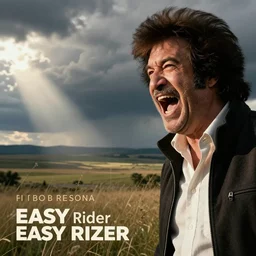 bob ross screaming at easy rider