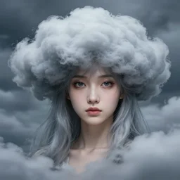 character concept art of an anime stormy cloud goddess | | cute - fine - face, pretty face, realistic shaded perfect face, fine details by stanley artgerm lau, wlop, rossdraws, james jean, andrei riabovitchev, marc simonetti, and sakimichan, tranding on artstation