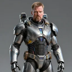 Walter White in cybernetic battle armour, 4k octane render, highly detailed, concept art, trending on artstation