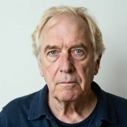 a very ugly blond blue eyed old man