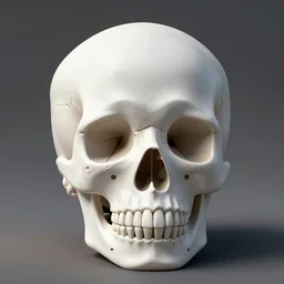 skull rendered in mexican art - deco style, clean lines, sharp lines