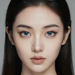 beautiful woman with three eyes