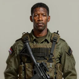 portrait of a man by greg rutkowski, denzel washington as a colonial marine from aliens franchise, he is about 5 0 years old, military composure, wearing the tactical gear of the colonial marines, highly detailed portrait, digital painting, artstation, concept art, smooth, sharp foccus ilustration, artstation hq