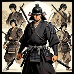 samurai in graphic style n 6 4