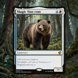 magic the gathering card showing a bear in the forest