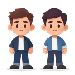 2 d character design, male designer, vector art, digital art, portrait, 4 k, 8 k, sharp focus, smooth, illustration, concept art, product design