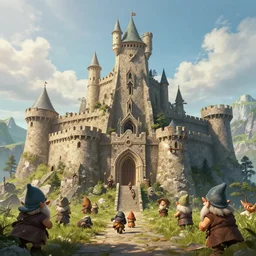 a stunning fortress that is ran by dwarves by Kim Jung GI