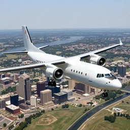 a boeing p-8 poseidon flying over Tulsa oklahoma