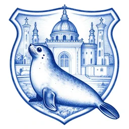 blue - and - white drawing of the seal of the blue naiad's order of the solar temple