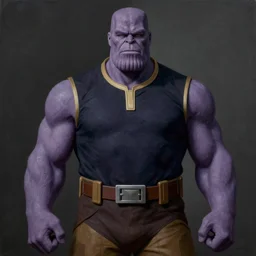 Painting of Thanos by René Magritte
