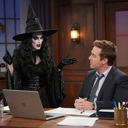Nathan Fielder in the show Nathan For You helping an evil witch with her business