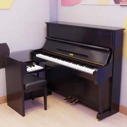 piano in an arcade corner