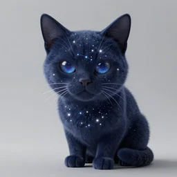 cat with the appearance of a constelation, sci - fi art
