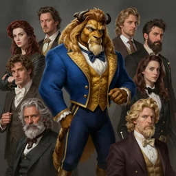 beauty and the beast, fantasy art portrait, ultra realistic, cinematic, total recall tech, wide angle, highly detailed by wayne barlowe, boris vallejo, raf grassetti neville page, aaron horkey, craig mullins, roberto ferri, hajime sorayama, artstation