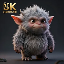 full body pose, hyperrealistic photograph of a cute fuzzy goblin monster, dim volumetric lighting, 8 k, octane beautifully detailed render, extremely hyper detailed, intricate, epic composition, cinematic lighting, masterpiece, trending on artstation, very very detailed, stunning, hdr, smooth, sharp focus, high resolution, award, winning photo, dslr, 5 0 mm