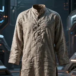 heavy linen yeezy kurta, cyberpunk, futuristic, photorealistic, extremely detailed