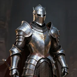 the glistening armor of the paladin gave me hope. dungeons and dragons commission portrait.