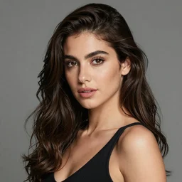 photo portrait beautiful Spanish female model,