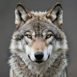 half human face half wolf face