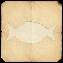 a old paper whit fish shape, papiro, textured, aboriginal