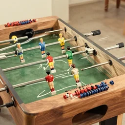 a photo general of table football soccer, vintage, realistic,