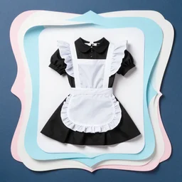 French maid, layered paper