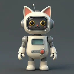 ( ( ( ( ( 1 9 5 0 s retro future robot cat. muted colors. ) ) ) ) ) by jean - baptiste monge!!!!!!!!!!!!!!!!!!!!!!!!!!!!!!